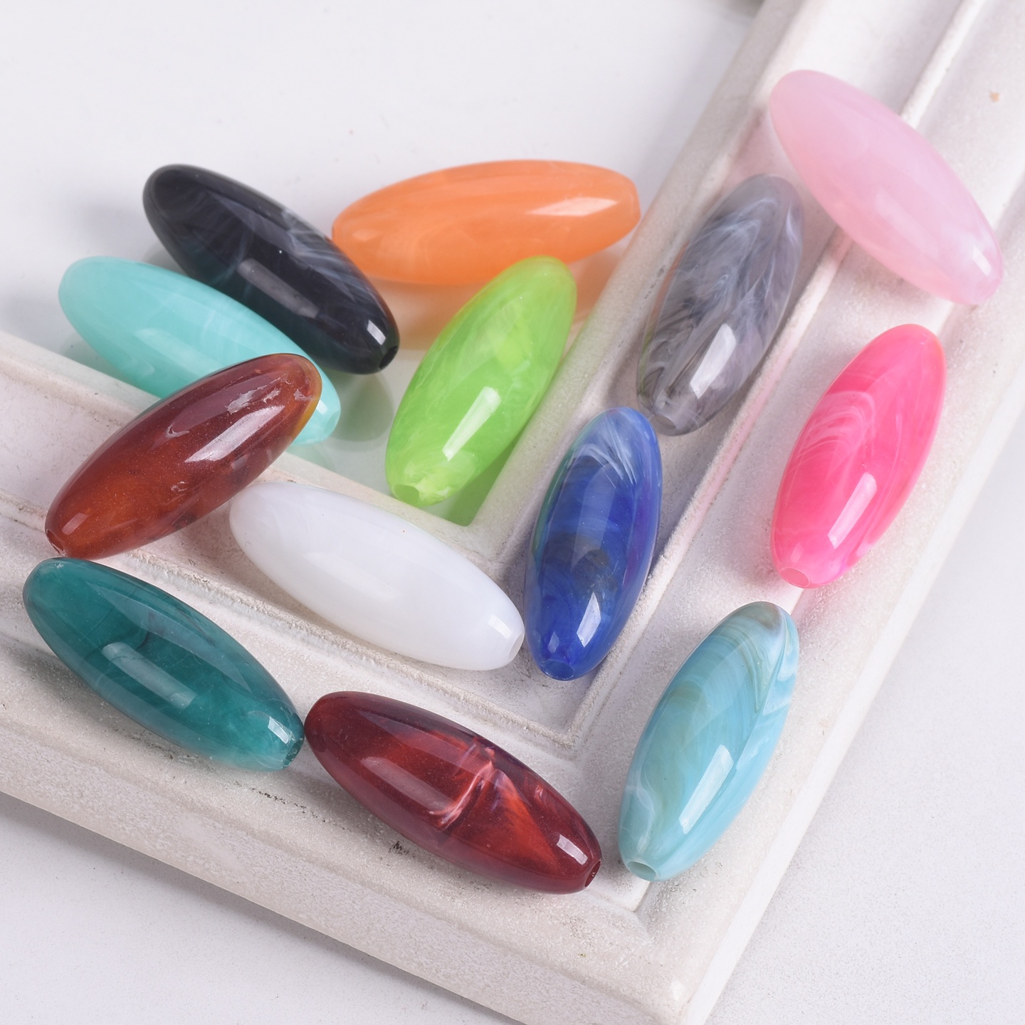 Vintage Collectible Marbles - 10 Uds. Cuentas sueltas de plástico