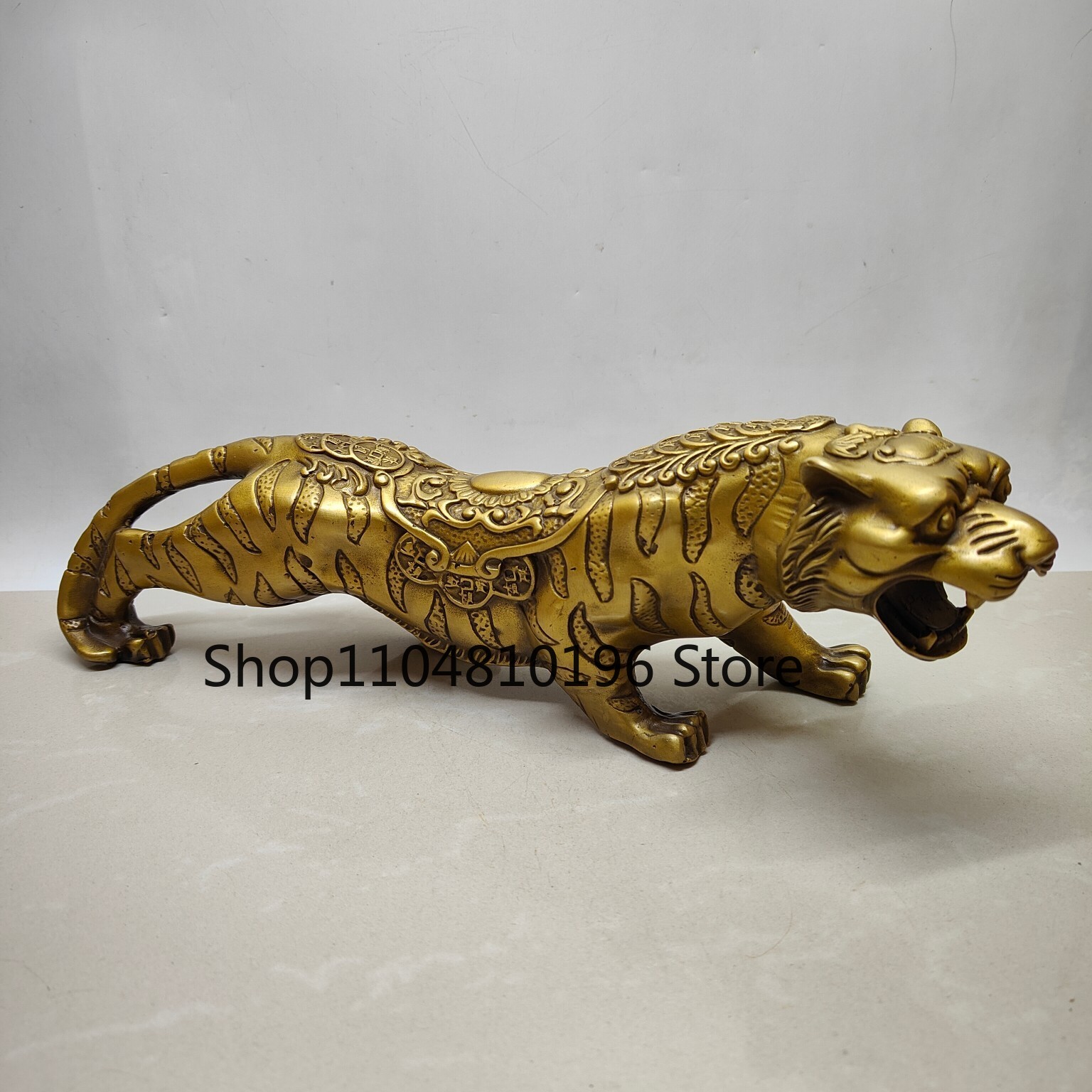 Vintage Collectible Ornaments - Adornos de Tigre de Bronce Antiguos