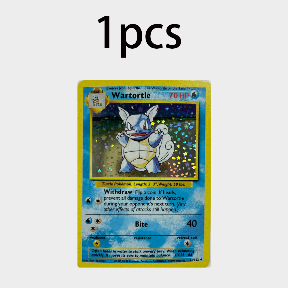 Vintage Pokemon Collectible - Tarjeta Coleccionable de Anime PTCG Wartortle