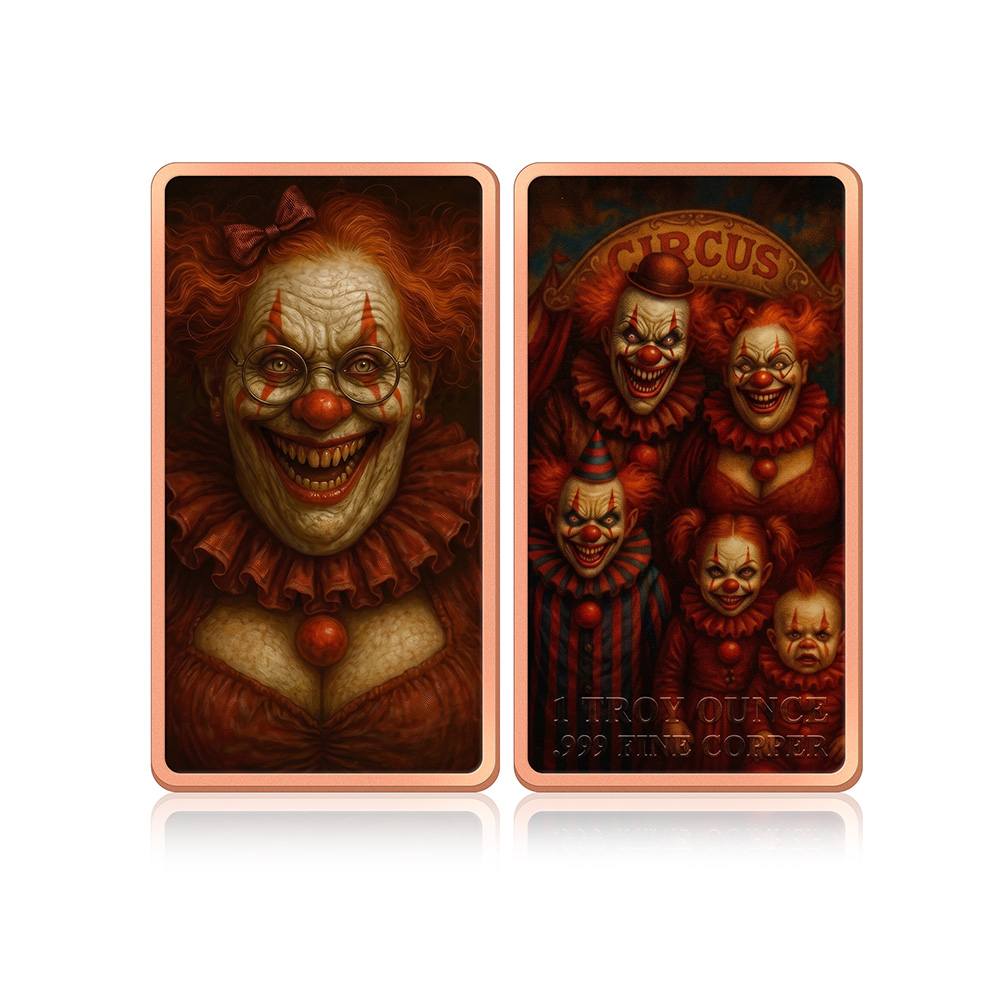 Moneda de cobre de 1 onza, 6 b - Vintage Collectible Clowns reseña y precio