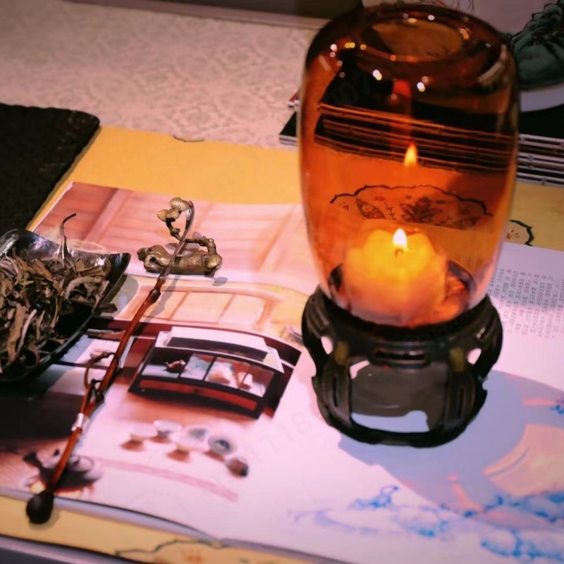 Portavelas de cristal vintage, - Vintage Collectible Ornaments reseña y precio